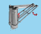 Synchro unit of twin deck cranes